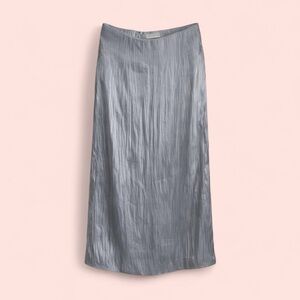 Silvery Midi Skirt